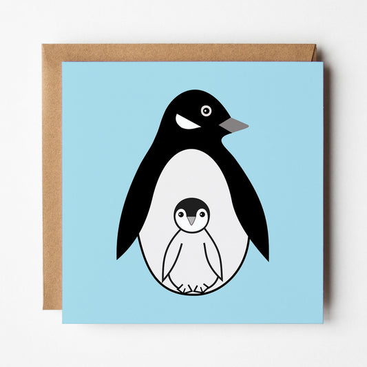 Penguin greeting card with envelope