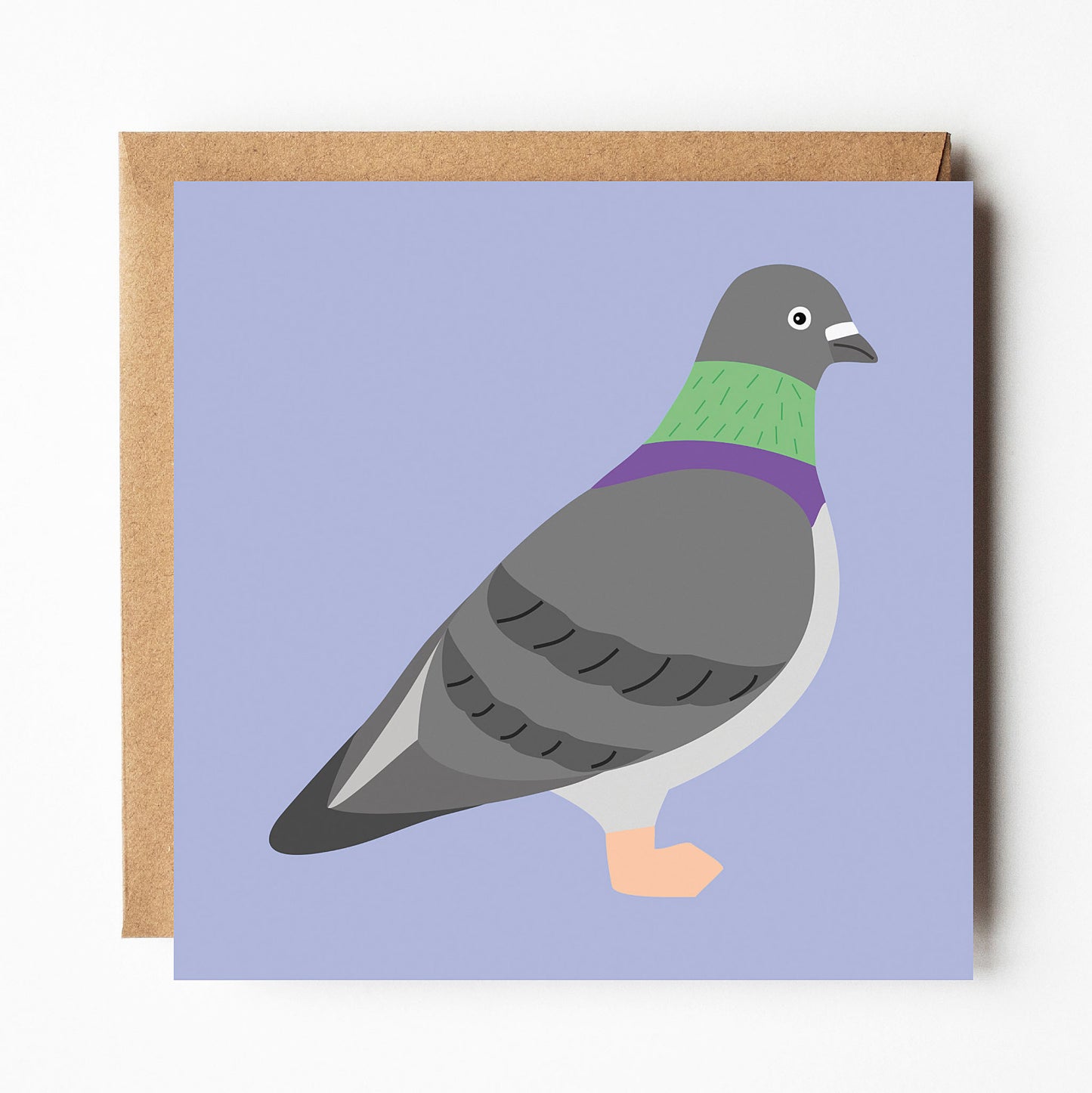 Pigeon greeting card with envelope