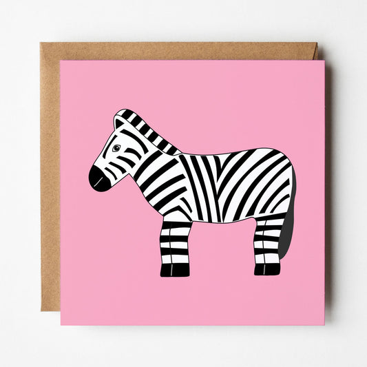 Zebra greeting card with envelope