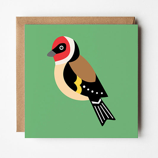 Goldfinch greeting card with envelope