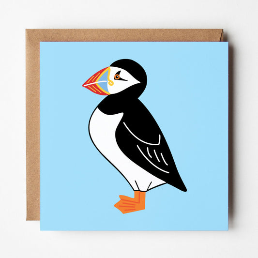 Puffin greeting card with envelope