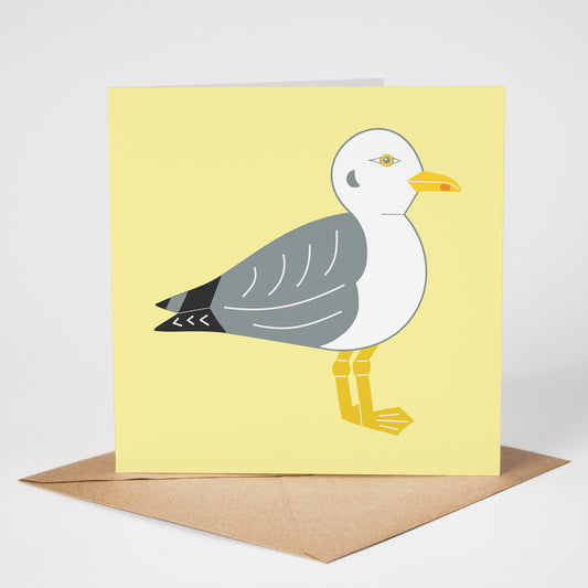 Seagull card, standing on envelope